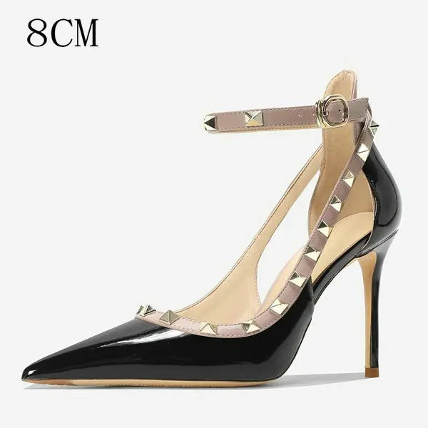 Line With Nude Diamond High Heels