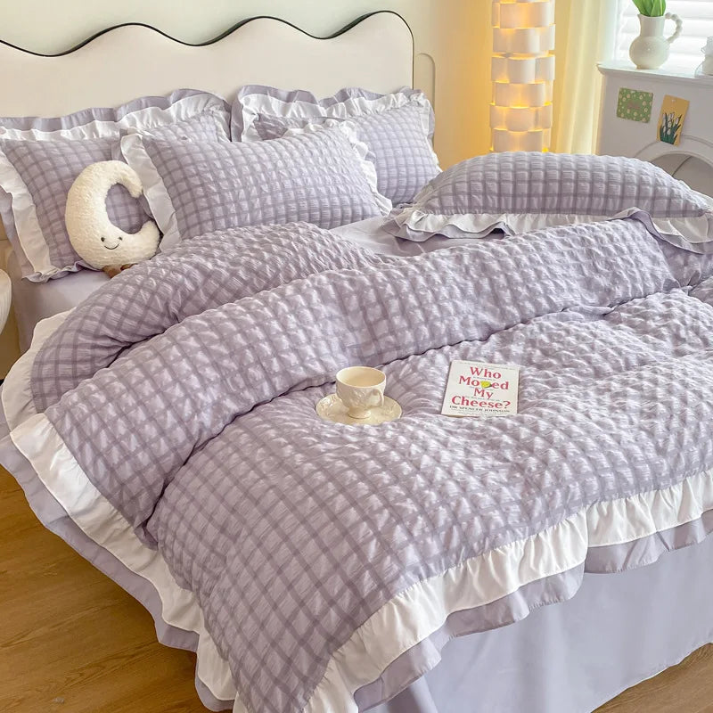 Princess Style Seersucker Bedding Set