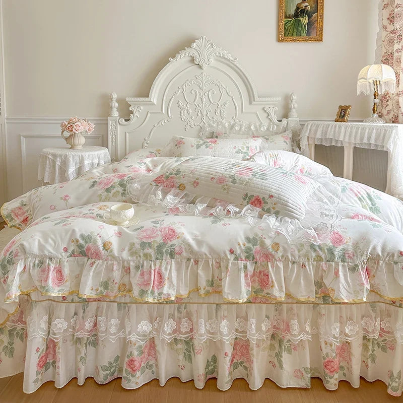 100% Cotton Floral Print Bedding Set