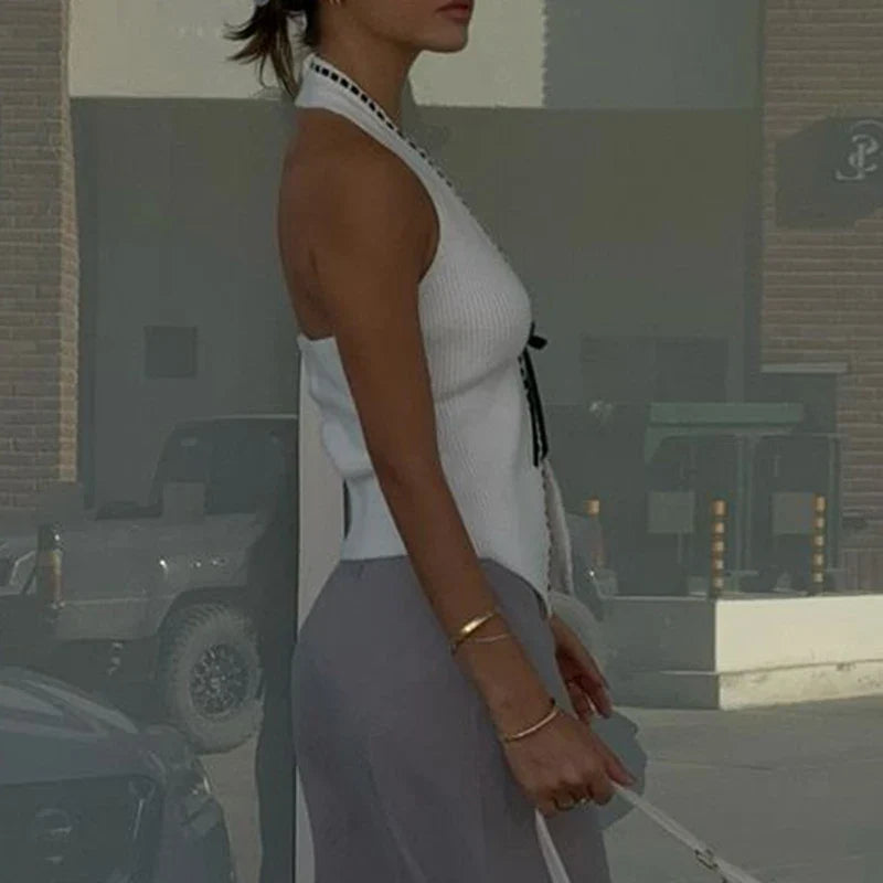 Jenny Knitted Halter Neck Top