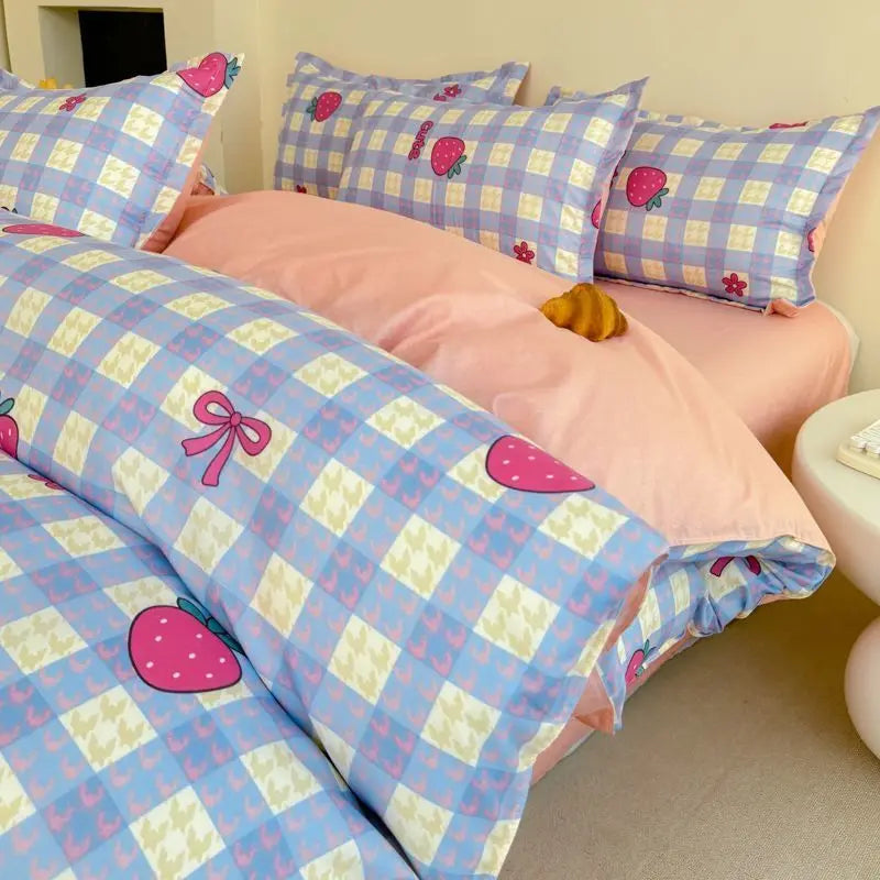 Purple Cherry Bedding Set