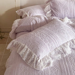 4Pcs French Princess Style Carved Velvet Warm Winter Thickened Bedding Set