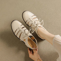 leather cowhide mid Heel