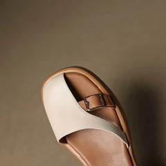 cowhide round toe loose grip