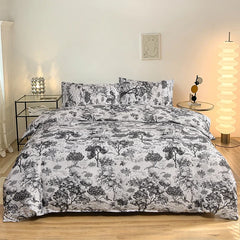 Minimal Nordic Style Quilt Cover Set Duvet cover and 2 Pillowcases plaid Comforter cover for full king twin double single bed