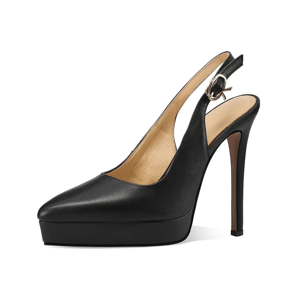 White Cowhide Platform Sandals