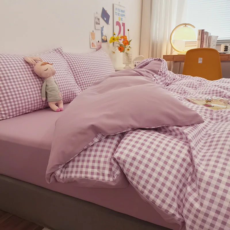 Japanese Plaid Bedding Sets
