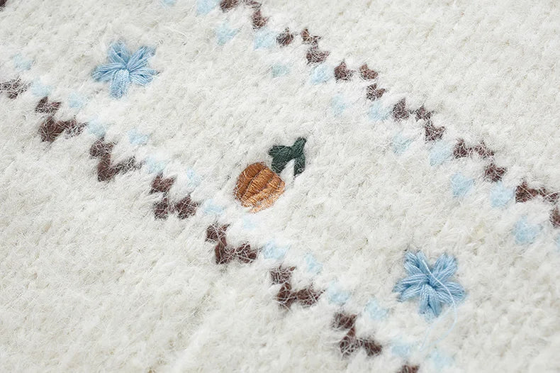 Lucia Cottagecore Cardigan with Embroidery