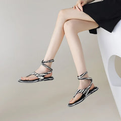 zebra print horsehair clip toe loose buckle flat bottom low Heel