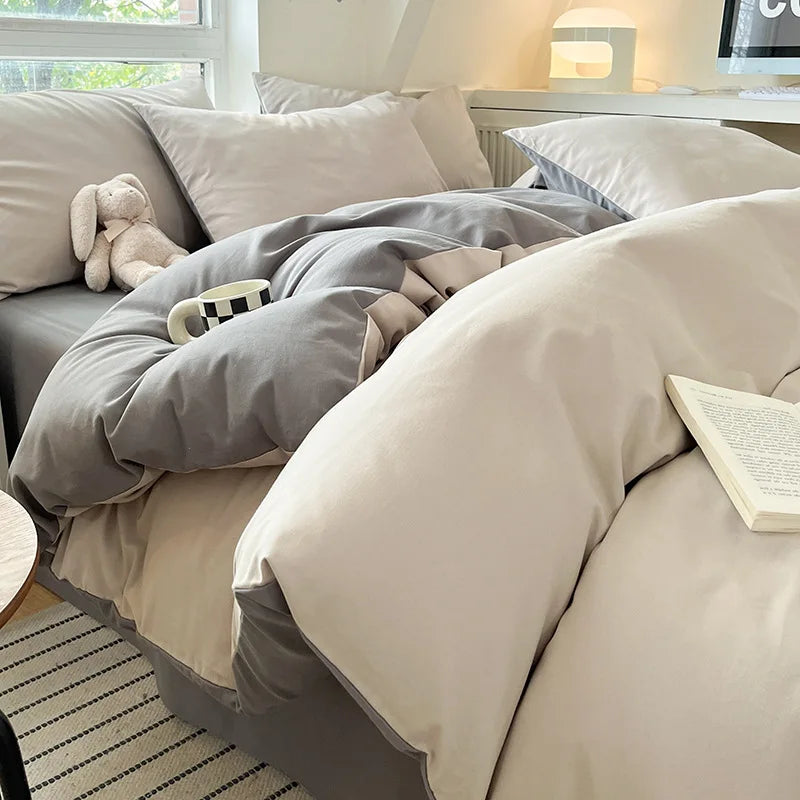 300TC 100% Cotton Sheet Set Full Size Home Bedding Set