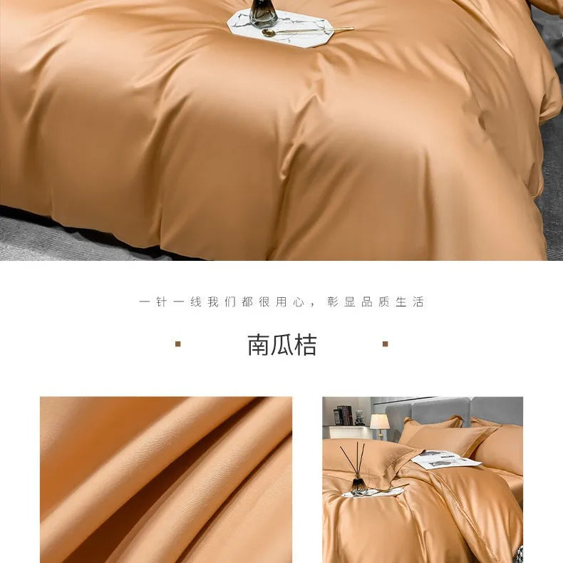 Grade A Long Staple Cotton Luxury High End 4 Piece Bedding Set