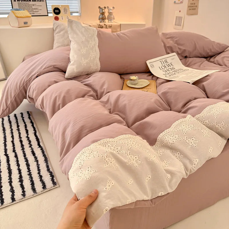 Korean Style Lace Bedding Sets