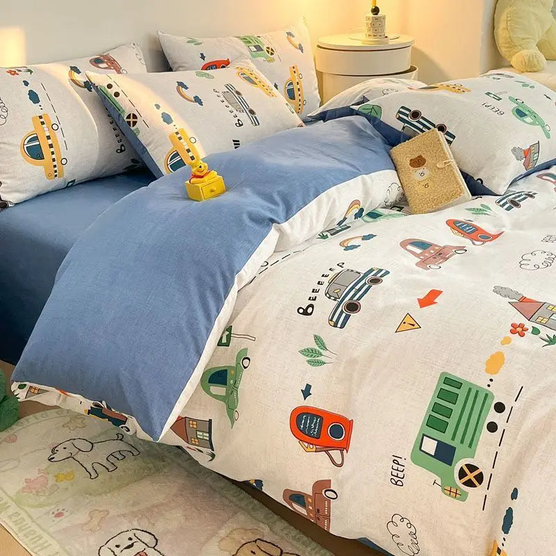 Korean Pink Bedding Set