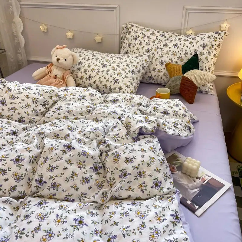 Ins Floral Bedding Set