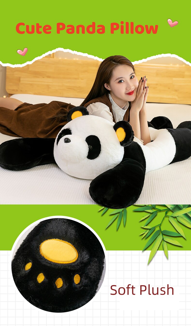 65/80/100cm Cute Giant Panda Plush Toy/ Giant Panda Pillow/ Chinese Panda Doll/ Children's Birthday Gift/ Christmas Gift