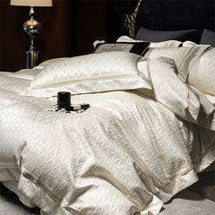 1000TC Egyptian Cotton Thick Weave Jacquard Luxury Bedding Set