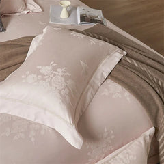 1000TC Egyptian Cotton Butterfly Flowers Jacquard Luxury Bedding Set