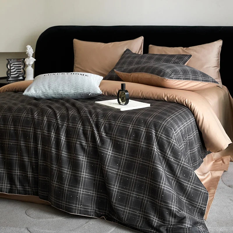 1000TC Egyptian Cotton Vintage Rose Print Bedding Set