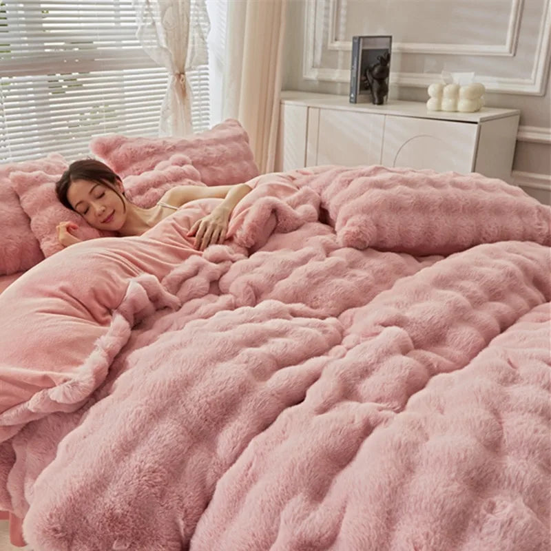 Winter Thick Warm 4pcs Bedding Set