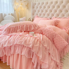 4/6Pcs Princess Wedding Bedding Sets