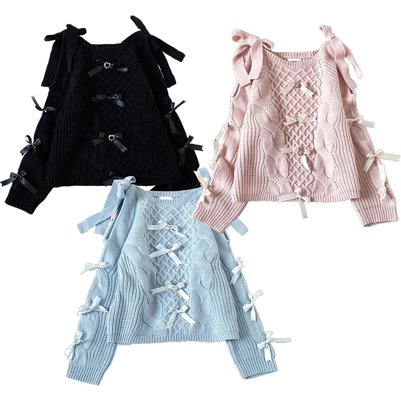 Ribbon Snowflake Coquette Sweater