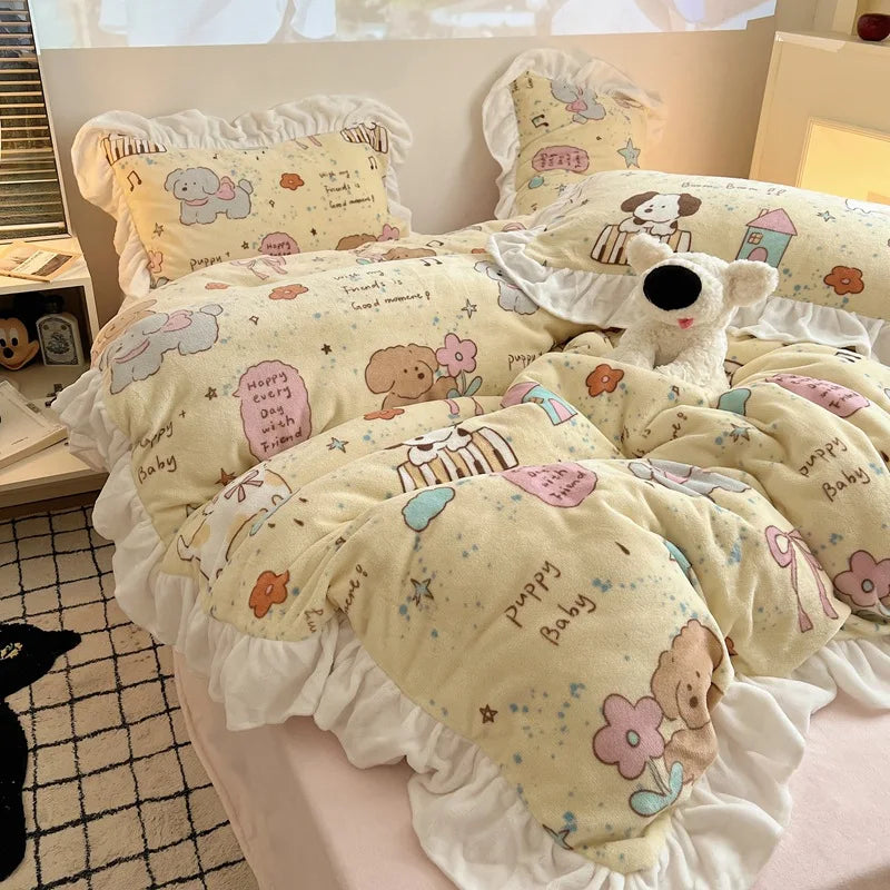 Cartoon Printed Bedding Set