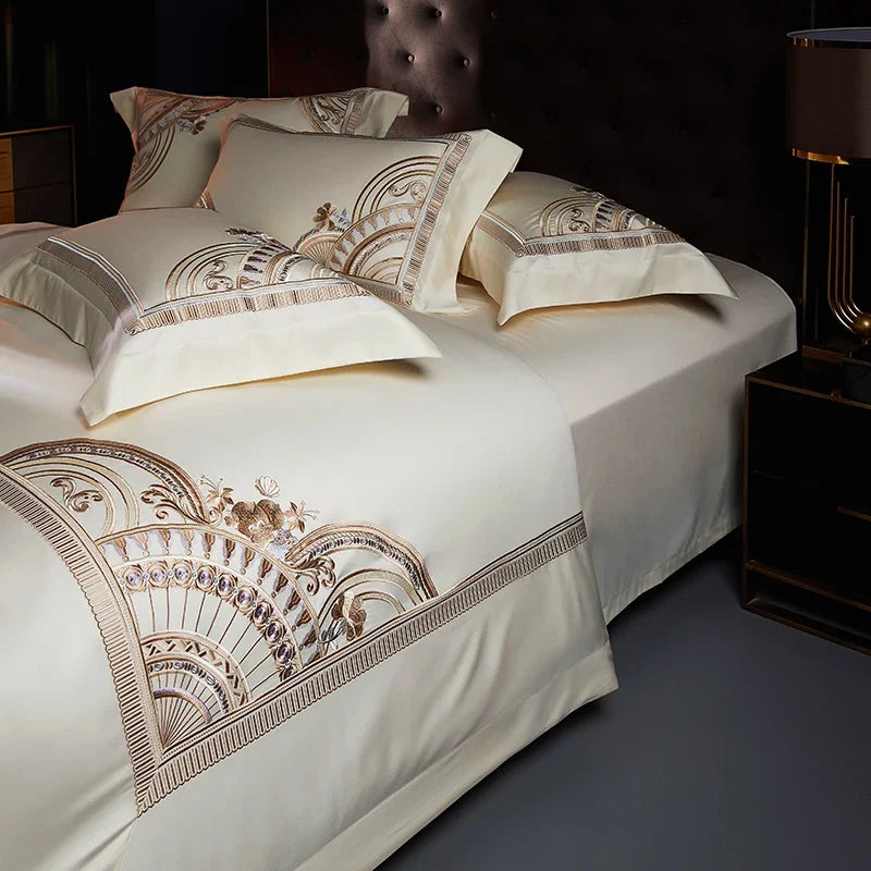 Premium 1400TC Egyptian Cotton Luxury Embroidery Bedding Set