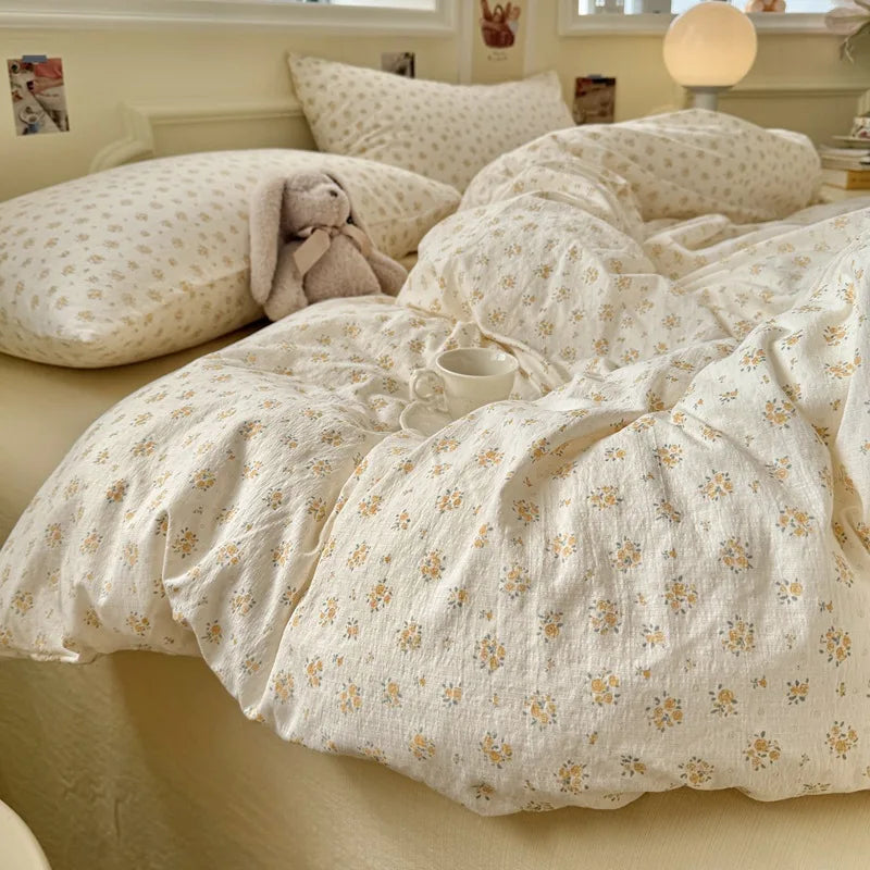 Wave Point Washed Cotton Bedding Set