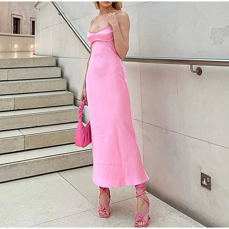 Petite Petals Split Slip Dress