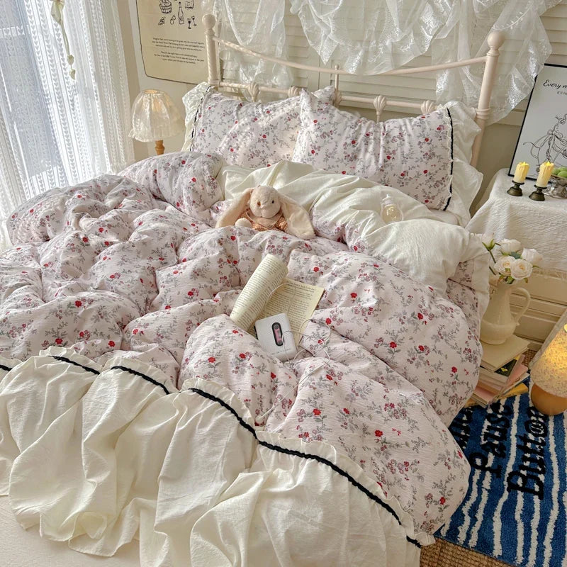 INS Princess Ruffle Printed Bedding Set