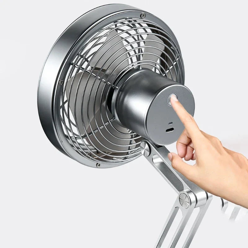 Height-Adjustable Stand Compact Turbo Mini Desk Fan