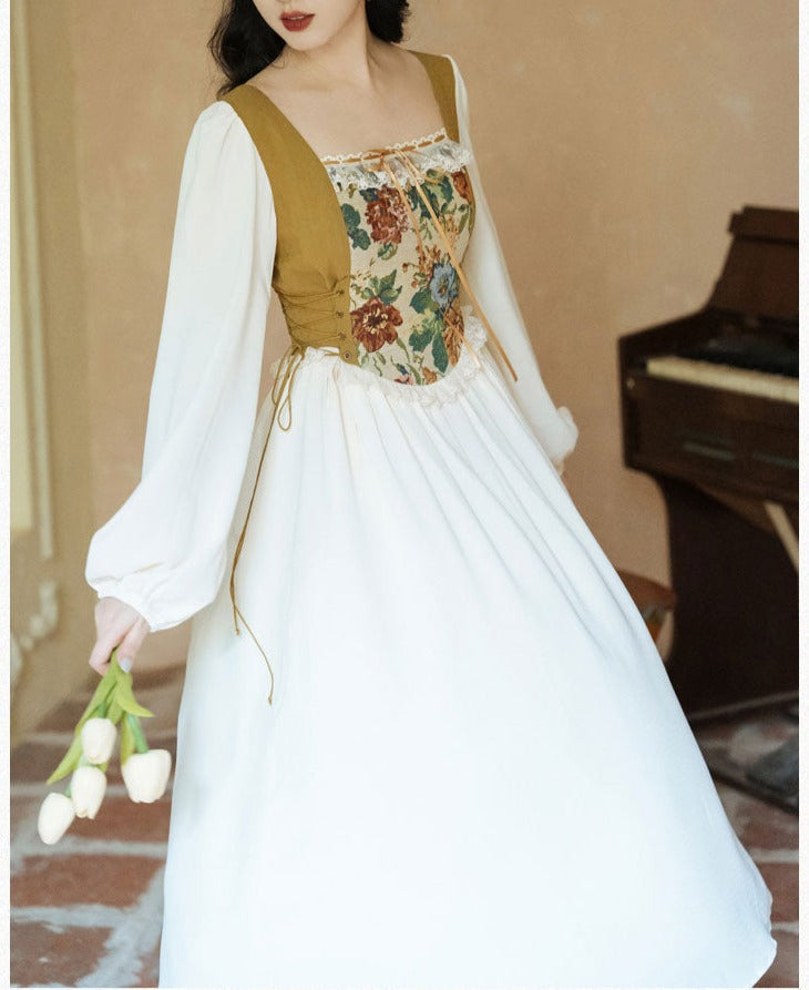 Devina Cottage Witch Cottagecore Bustier Dress