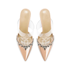 Autumn French Baotou Cool Slippers Niche Design Sexy Nude Temperament High Heels