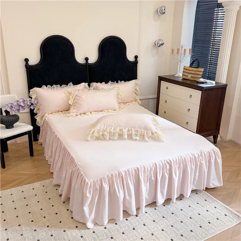 4Pcs Princess Wedding Bedding Set