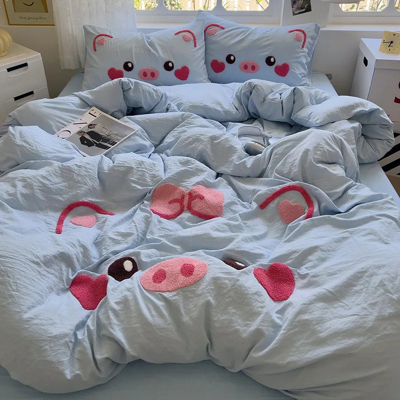 Cute Pig Bedding Set