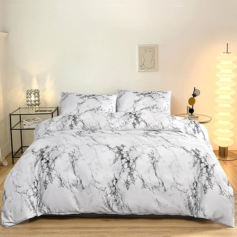 Minimal Nordic Style Quilt Cover Set Duvet cover and 2 Pillowcases plaid Comforter cover for full king twin double single bed