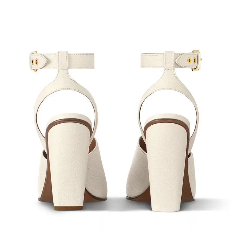 white Peep toe Sandals