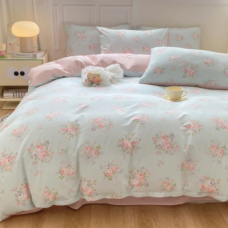 1PC Skin Friendly Duvet Cover Cartoon Printed Quilt Cover Single Bed and Double Bed Duvet Cover Soft Cptton Comforters Covers