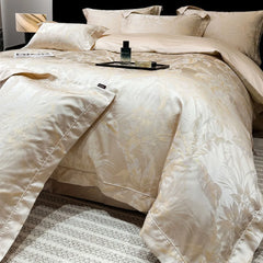 Premium 100% Cotton 200TC Plant Woven Printed Modern 4PCS Bedding Set
