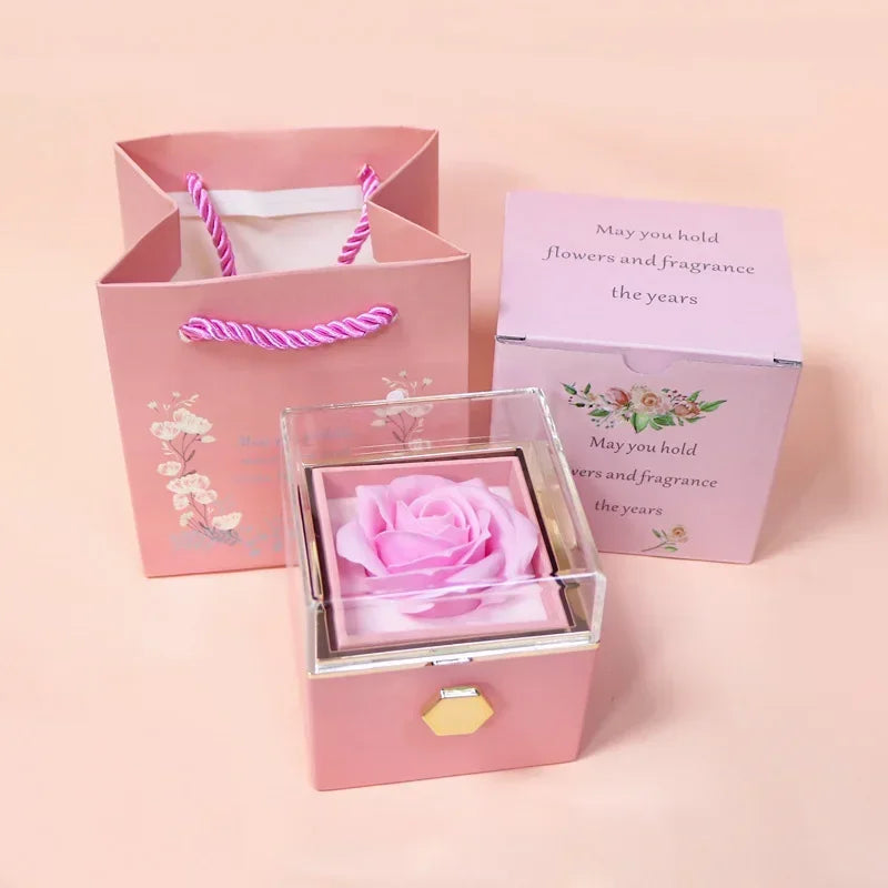 Eternal Rose Spin Display Jewelry Box