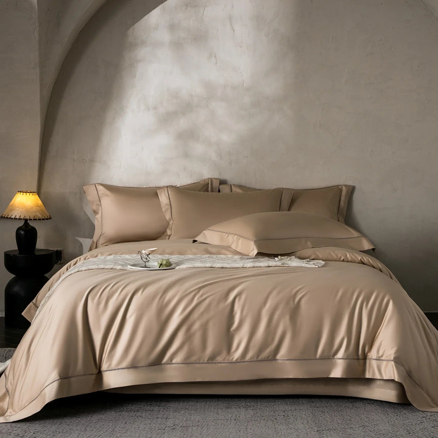 Luxury Solid Color Hotel Style Premium 1000TC Egyptian Cotton Bedding Set