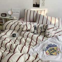 Korean Stripe Bedding Set