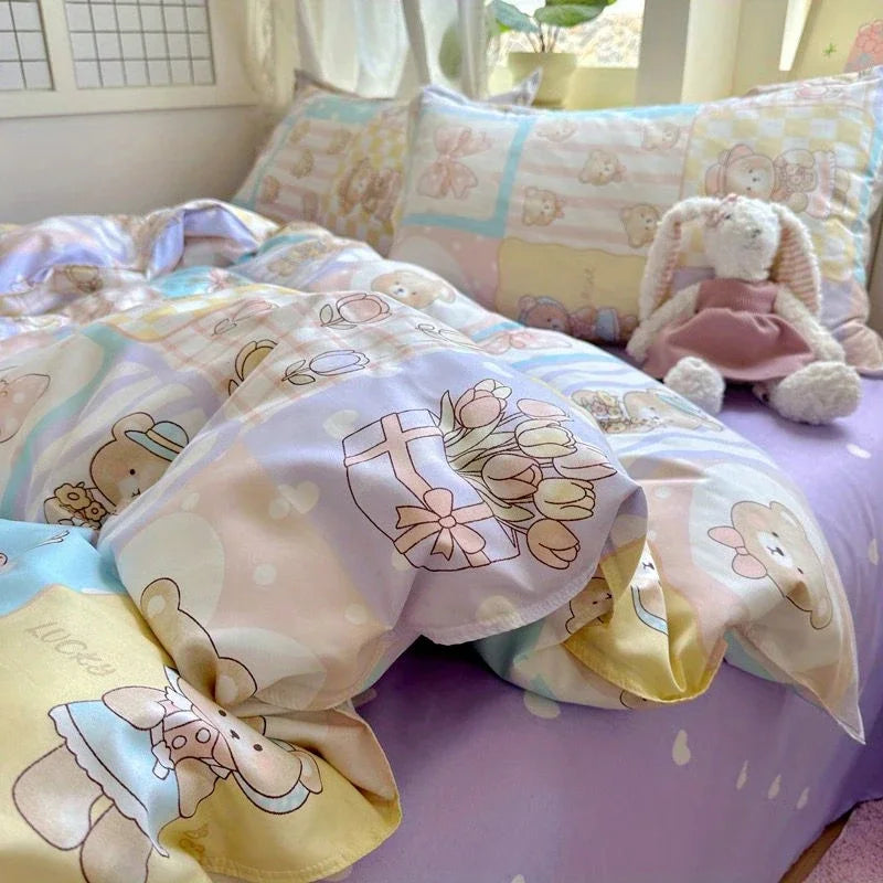 Ins Bear Bedding Set