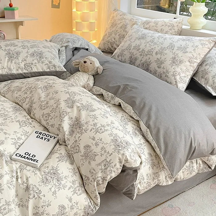 Cotton Long Staple Cotton 4 Pcs Bedding Set