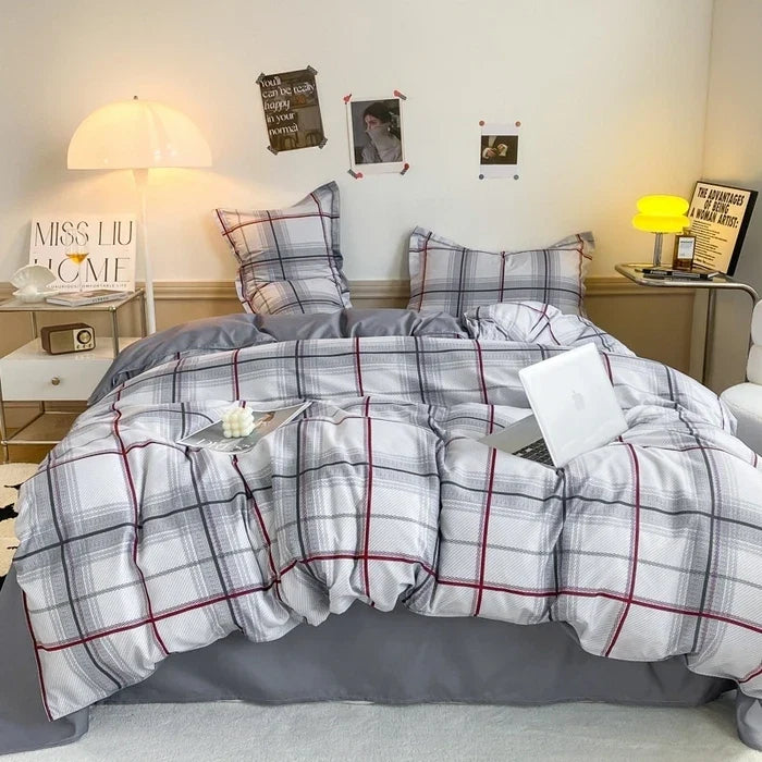 Fall Nordic Style Duvet Cover 1 PCS Double Bed Quilt Cover Minimal Comforter Covers for Queen King Twin Size Bed No Pillowcases