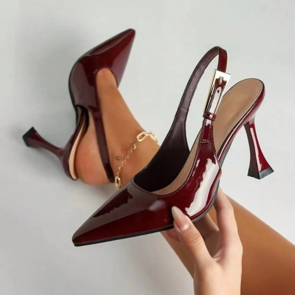 Fashionable Pointed Toe Shallow Mouth High-heeled Shoes
