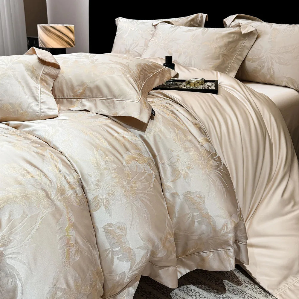 Premium 100% Cotton 200TC Plant Woven Printed Modern 4PCS Bedding Set