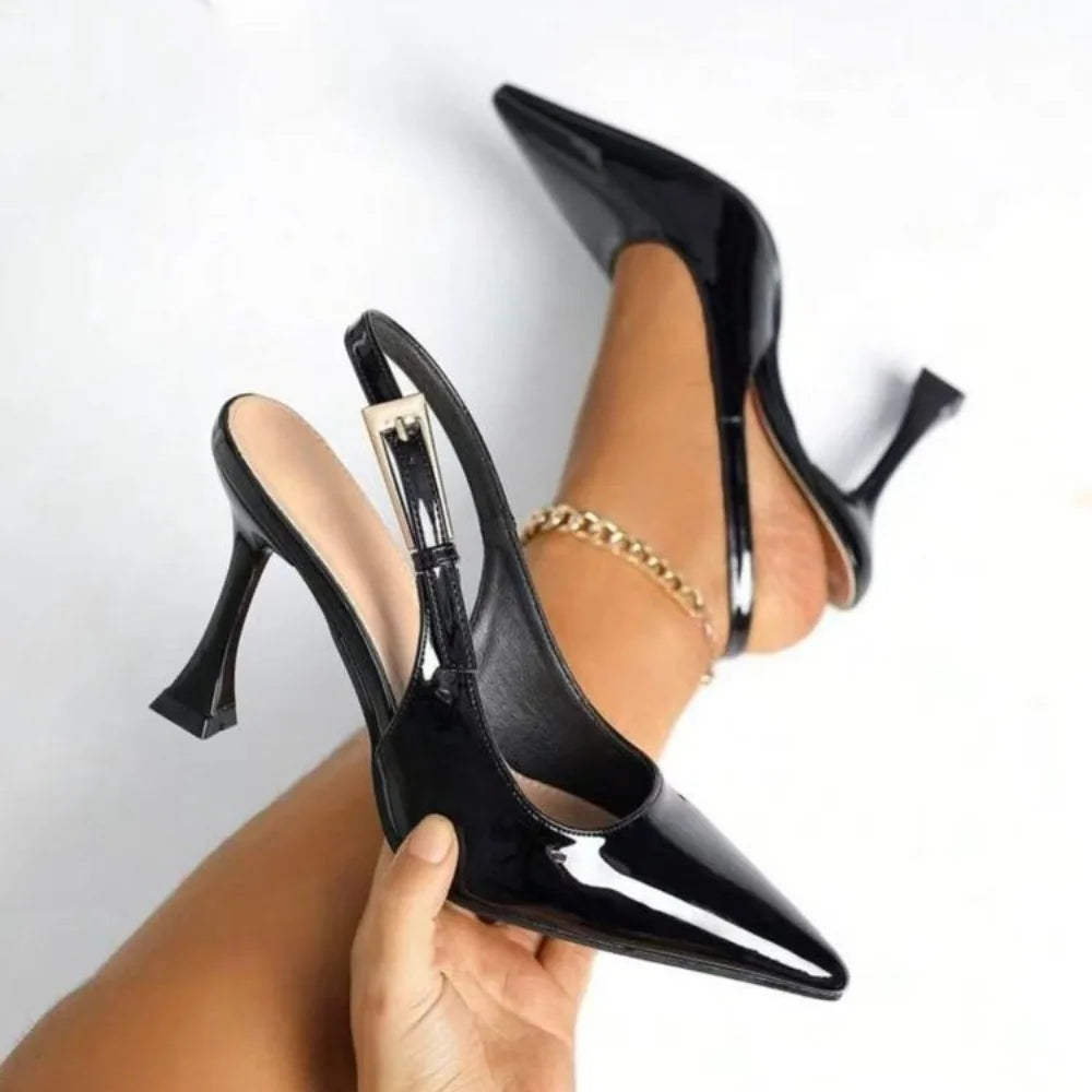 Fashionable Pointed Toe Shallow Mouth High-heeled Shoes