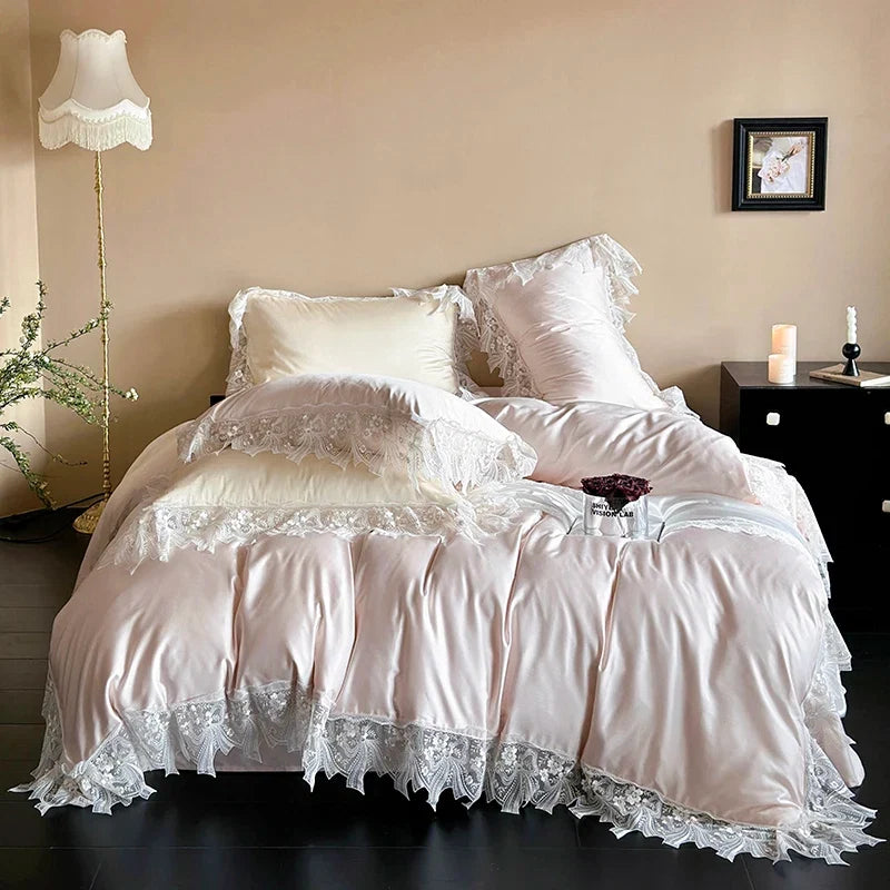 Romantic Lace Princess Wedding Bedding Set
