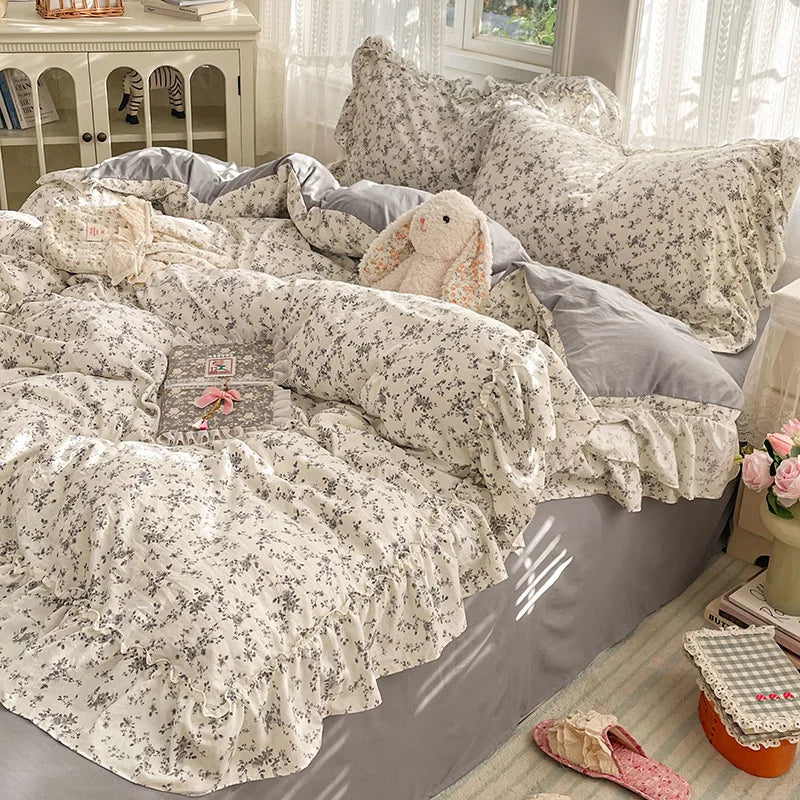 Princess Style French Printed Bedding Set